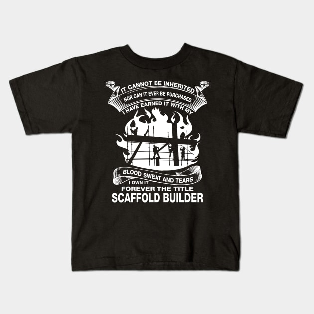 Blood,sweat and tears Kids T-Shirt by Scaffoldmob